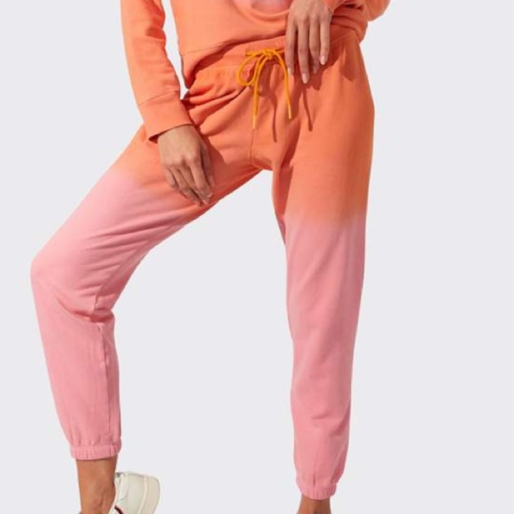 NWT orange pink dip dye sweats